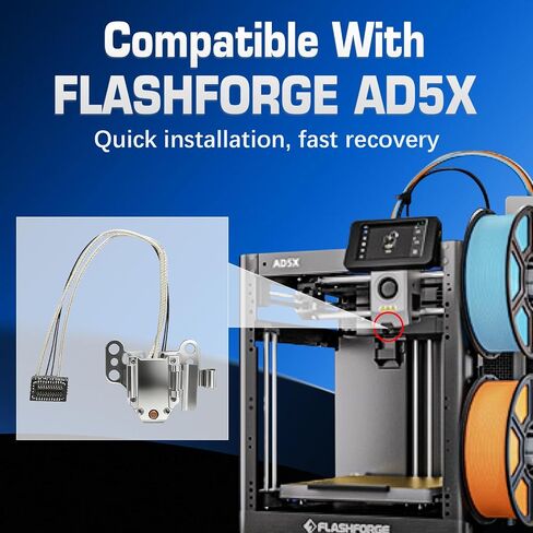 for Flashforge AD5X Hotend Heating Assembly Kit Includes Heating Wire, thermistor Temperature Sensor Element, Metal Heating Base and Fixing clamp with 4 Fixing Screws. for Flashforge 3D Printer Parts in Saudi Arabia