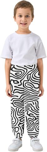 Kids Athletic Pants Abstract Line Print, Casual Sweatpants Jogger with Pockets for Boy Girl 3T in Kuwait