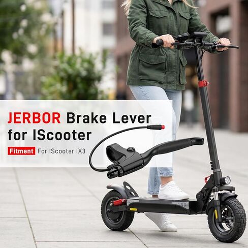 ذراع مقبض فرامل Jerbor لجهاز IScooter IX3/IX4/i12/i14، أذرع الفرامل اليسرى، 2 دبوس مقبض مقاوم للماء، ذراع تحكم يدوي، ملحقات لجهاز IScooter in Saudi Arabia