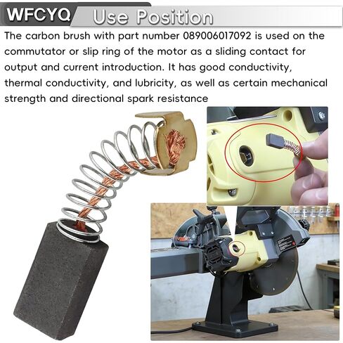 089006017092 Carbon Brushes for Power Tools - Compatible with R4040, R4041S, TS1344, TS1345 Models - Electric Motor Brushes for Tile/Miter Saws (4 Pack) in Kuwait