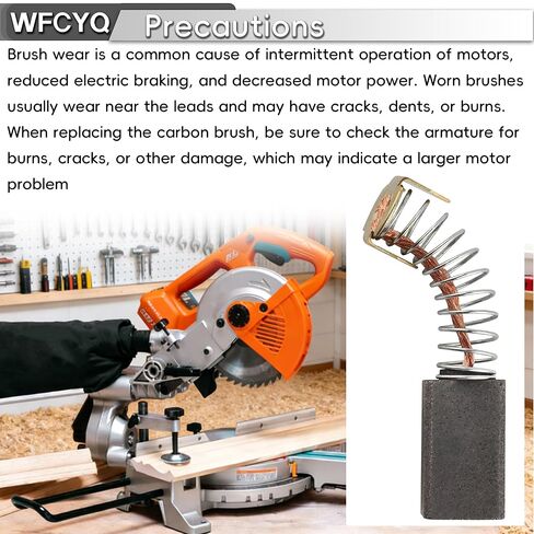 089006017092 Carbon Brushes for Power Tools - Compatible with R4040, R4041S, TS1344, TS1345 Models - Electric Motor Brushes for Tile/Miter Saws (4 Pack) in Kuwait