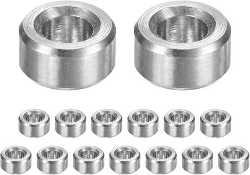 M METERXITY 15PCS M4 304 Stainless Steel Spacers 4mm ID x 8mm OD x 12mm l Metal Screw Standoff Bushing Plain Finish Round Spacer 304 Stainless Steel for Screws Bolts Silver in Saudi Arabia