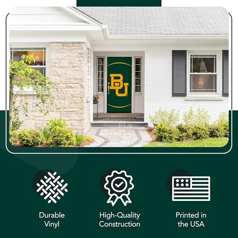 Baylor Bears College Sports Printed Front Door Banner - NCAA Licensed - Durable Vinyl - School Banner (Green, Gold) (36" x 80") in Saudi Arabia