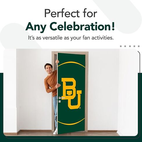 Baylor Bears College Sports Printed Front Door Banner - NCAA Licensed - Durable Vinyl - School Banner (Green, Gold) (36" x 80") in Saudi Arabia