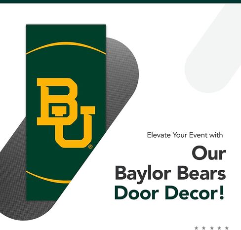 Baylor Bears College Sports Printed Front Door Banner - NCAA Licensed - Durable Vinyl - School Banner (Green, Gold) (36" x 80") in Saudi Arabia