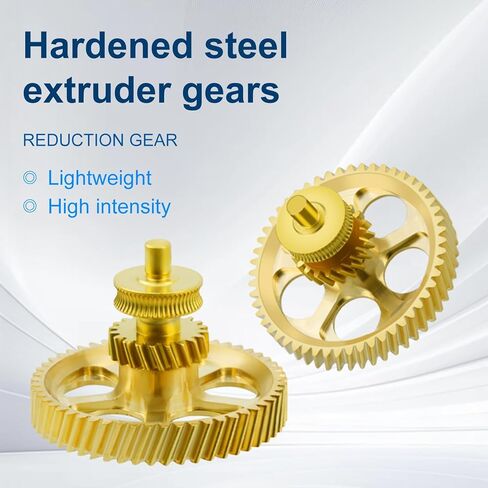 Panda Claw Gold RNC Nanocoated Hardened Steel Extruder Gear for Bambu Lab X1C/P1P/P1S 3D Printers,Golden RNC Nano-Coated Extruder Gear in Kuwait