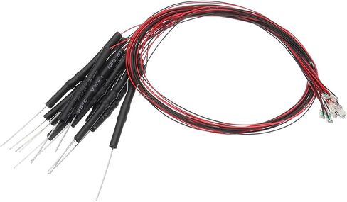 PATIKIL 0805 Micro LED سلكي مسبقًا، 12 قطعة 3-6 فولت صمامات ثنائية باعثة للضوء صغيرة ملحومة مسبقًا، جهاز تثبيت على السطح لبناء النماذج، DIY، المشروعات العلمية، طول 9.8 بوصة، فلاش بطيء ملون in Saudi Arabia