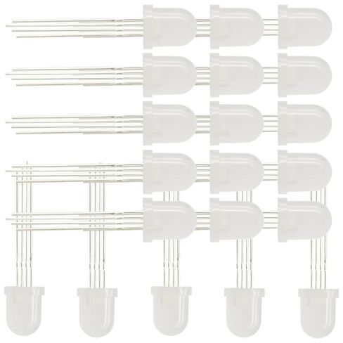 20 قطعة PL9823 F8 8 مللي متر LED مستديرة RGB LED PL9823 شرائح داخل مصباح LED ملون كامل قابل للبرمجة RGB in Saudi Arabia