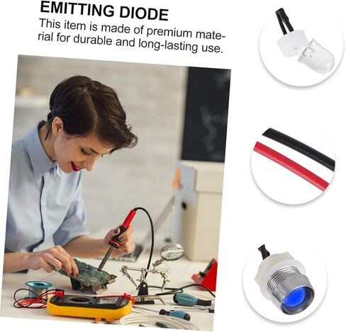 مجموعة إضاءة LED 10 قطع من jojofuny مصابيح صمام ثنائي سلكية مسبقًا لمشاريع قارب السيارة DIY in Saudi Arabia