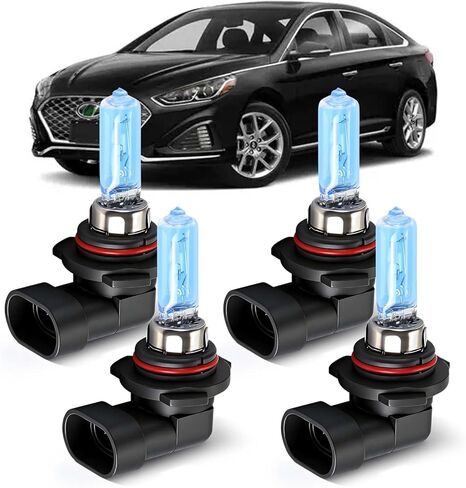 FIT Shenkenuo FIT لـ Sonata (2015-2019) 9005+9005 High/Low Beam Ultra-مصابيح مصباح هالوجين عالية الأداء ، Plug-N-Play ، حزمة 4 in Kuwait