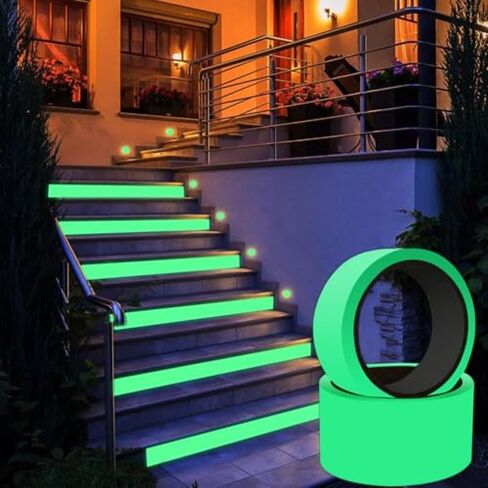 Glow in the Dark Tape 118.11 Inch, Self-Adhesive Luminous Safety Tape for Night Visibility, Home, Stage, and Decoration, Dark Light Warning and Safety Marker Tape(0.39" W) in Saudi Arabia