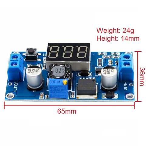 LM2596 DC-DC محول خفض الجهد المنظم 4 فولت ~ 40 إلى 1.3 فولت-37 فولت LED عرض الفولتميتر باك محول قابل للتعديل امدادات الطاقة in Kuwait