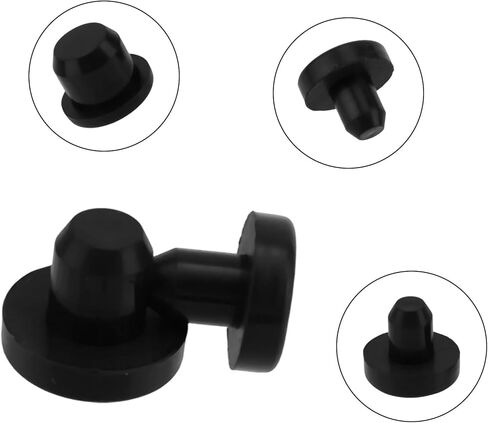90pcs Silicone Stopper Plugs Set, 9 Sizes Flexible T Type Hole Plugs Versatile Waterproof Silicone Sealing Cap Covers for Pipe Test Tube Round Holes (Black) in Saudi Arabia
