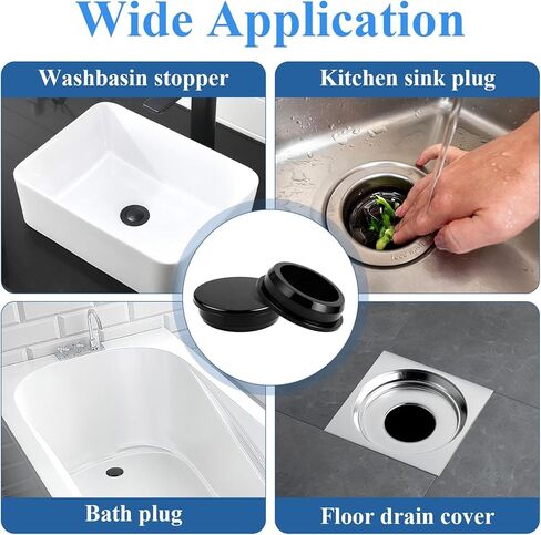 10 Pcs Silicone Rubber Plug for 2 Inch Round Holes, T-Shaped Rubber Stoppers Waterproof Flexible Tube Plugs, Snap-On Bottle Seal Plugs Tube Pipe End Covers Caps Inserts, Black in Saudi Arabia