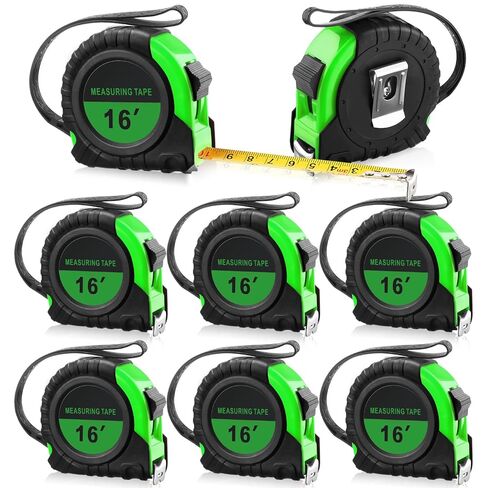 Yunsailing 8 Pack Tape Measure Bulk 16 Feet Retractable Measuring Tape Small Measure Easy Read with Fractions 1/8 Measurement (Orange) in Saudi Arabia