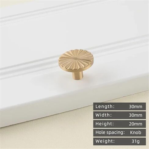 Solid Brass Cabinet Pull Handle Drawer Gold Door 1Pcs(16-L-30mm) in Saudi Arabia