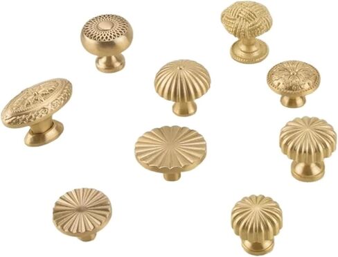 Solid Brass Cabinet Pull Handle Drawer Gold Door 1Pcs(18-L-25mm) in Kuwait