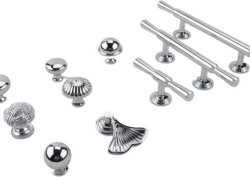 الصلبة النحاس الكروم الفضة مقبض خزانة المطبخ درج بسيط طويل 1 قطعة (6-30 مللي متر) in Kuwait