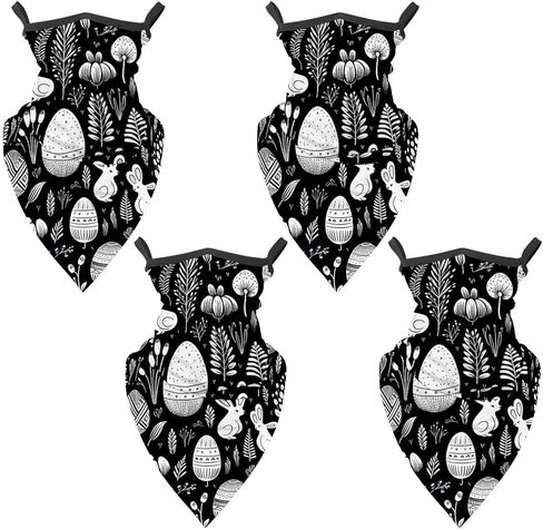 عبوة من 4 قطع من وشاح الوجه برقبة عيد الفصح للحماية من الشمس من قماش بالاكلافا مع حلقات للأذن in Kuwait