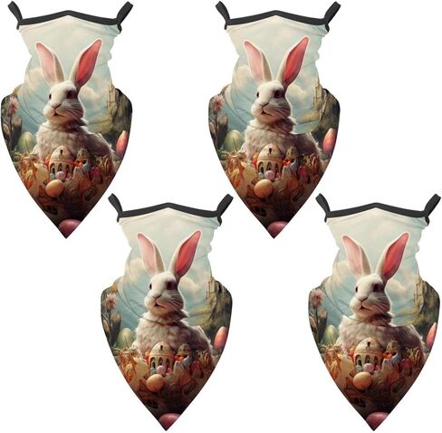 4 قطع من وشاح غطاء الوجه برقبة عيد الفصح، مسامي للشمس والرياح للتزلج وصيد الأسماك والمشي لمسافات طويلة وركوب الدراجات in Kuwait