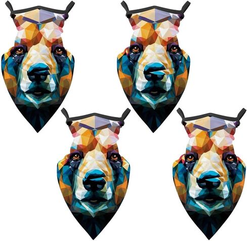 4 Pieces Starfish Neck Gaiter Bandana Face Mask, Sun Cooling Scarf Gator Cover Head for Men Women in Kuwait