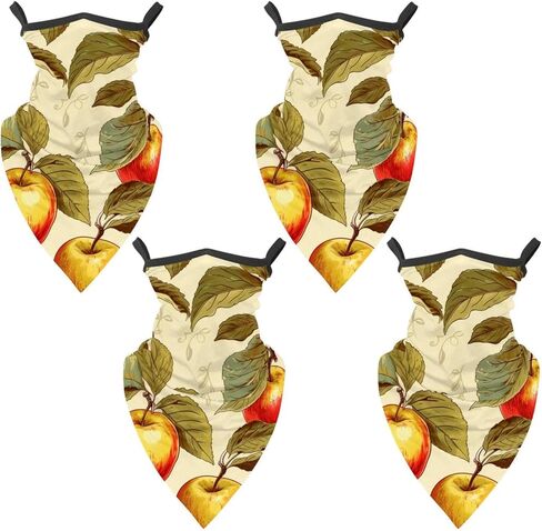 4 Pack Fruit Neck Gaiter Face Scarf Cover Sun Protection Balaclava Cloth Bandanas with Ear Loops in Kuwait