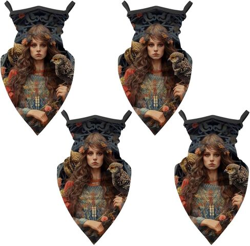 4 Pieces Bohemia Neck Gaiter Bandana Face Mask, Sun Cooling Scarf Gator Cover Head for Men Women in Saudi Arabia
