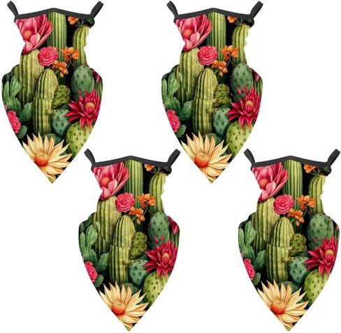 4 Pieces Cooling Neck Gaiter Face Cover for Sun Protection Cactus Face Mask Reflective for Men Women Fishing Cycling Hiking in Saudi Arabia