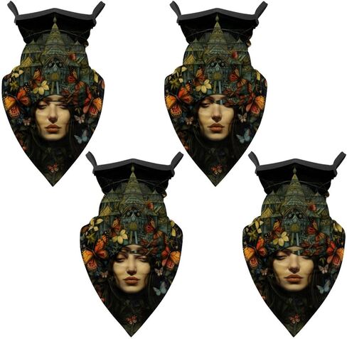 4 قطع من قناع الوجه بوهيميا للرقبة، وشاح لتبريد الشمس، غطاء التمساح للرجال والنساء in Kuwait