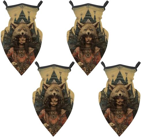 4 Pieces Bohemia Neck Gaiter Bandana Face Mask, Sun Cooling Scarf Gator Cover Head for Men Women in Saudi Arabia