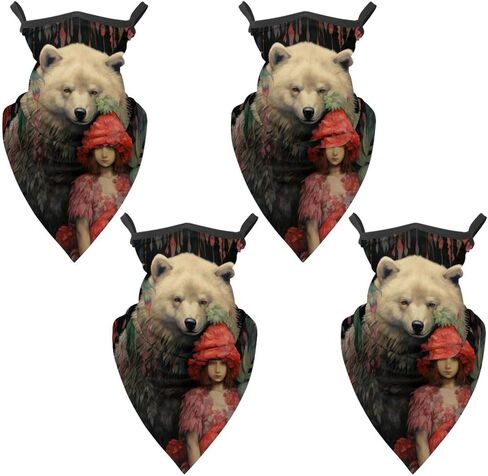 4 Pieces Bohemia Neck Gaiter Bandana Face Mask, Sun Cooling Scarf Gator Cover Head for Men Women in Saudi Arabia