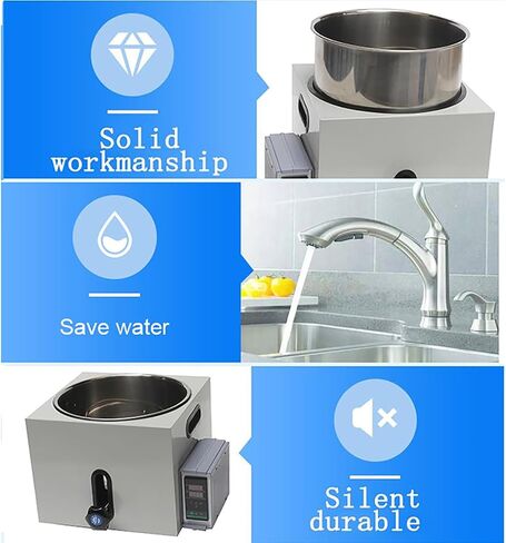 2000W Lab Water Bath, 5L Stainless Steel Liner Thermostatic Heater Equipment with Precise Temperature Control, for Food Heating Chemical Biological Experiment in Kuwait