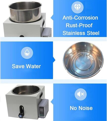 Lift Type Lab Water Bath, Constant Temperature Oil & Water Bath, LED Digital Heating Devices, Stainless Steel Liner, Intelligent Temperature Control, for Scientific Experiment 3L in Kuwait