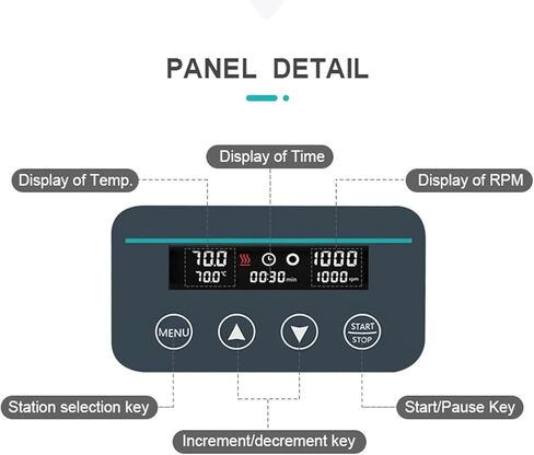 Magnetic Stirring Water Bath, Digital Lab Water Bath Pot, Speed ​​100-1200rpm, Built-in Heating Tube, Stainless Steel Lining, Can Place 3L Flasks or 2L Beakers, for Lab in Kuwait