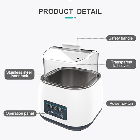 Magnetic Stirring Water Bath, Digital Lab Water Bath Pot, Speed ​​100-1200rpm, Built-in Heating Tube, Stainless Steel Lining, Can Place 3L Flasks or 2L Beakers, for Lab in Kuwait