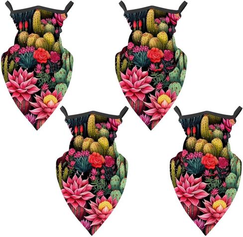 4 Pieces Cooling Neck Gaiter Face Cover for Sun Protection Cactus Face Mask Reflective for Men Women Fishing Cycling Hiking in Saudi Arabia