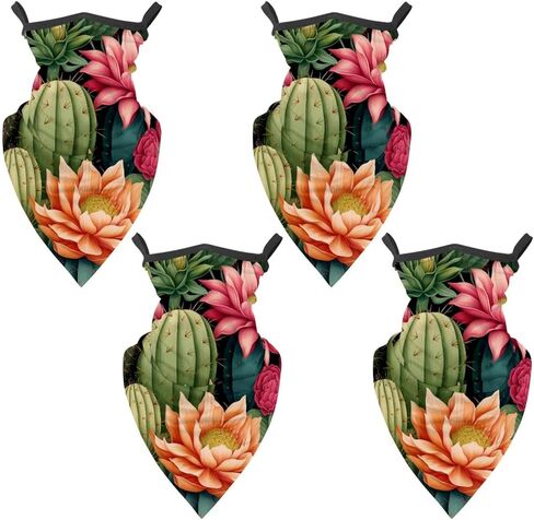 4 Pieces Cooling Neck Gaiter Face Cover for Sun Protection Cactus Face Mask Reflective for Men Women Fishing Cycling Hiking in Saudi Arabia
