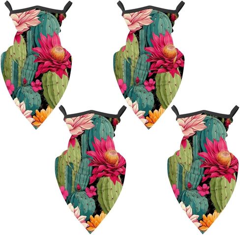 4 Pieces Cooling Neck Gaiter Face Cover for Sun Protection Cactus Face Mask Reflective for Men Women Fishing Cycling Hiking in Saudi Arabia