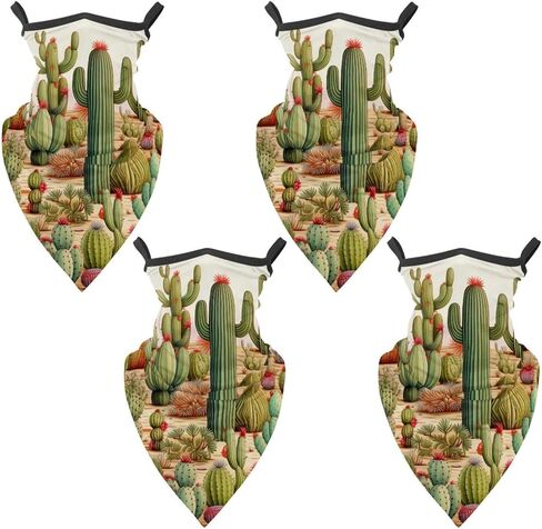 4 Pieces Cooling Neck Gaiter Face Cover for Sun Protection Cactus Face Mask Reflective for Men Women Fishing Cycling Hiking in Saudi Arabia