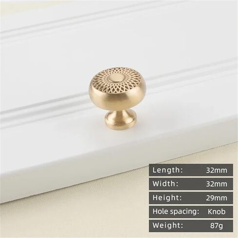 Solid Brass Cabinet Pull Handle Drawer Gold Door 1Pcs(2-L-32mm) in Saudi Arabia