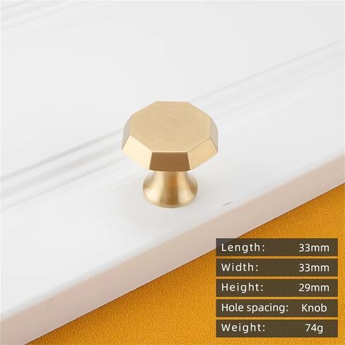 Solid Brass Retro Gold Pull Furniture Hardware Kitchen Single Hole Handles 1Pcs(6-L-33mm) in Saudi Arabia