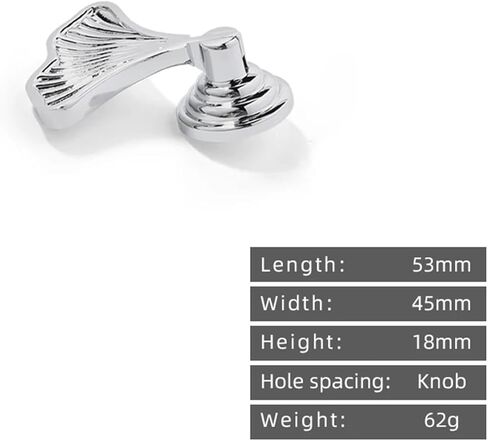 Cream Style Solid Brass Cabinet Pull Handle Furniture Hardware Drawer Silver 1Pcs(18-L-53mm) in Saudi Arabia