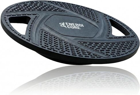 لوح التوازن للبالغين - مدرب الاستقرار للتمرينات المنزلية والقوة الأساسية والتنسيق - معدات تمرين التوازن المدمجة للياقة البدنية والعلاج الطبيعي - دائري، أسود in Kuwait