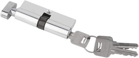 Thumb Turn Euro Cylinder Lock,Lock Cylinder 70mm Aluminum Metal Door Lock Cylinder Home Security Anti-Snap Anti-Drill with 3 Keys Silver Tone Set Tools Door Barrel Lock in Saudi Arabia