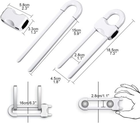 Latch Lock Proofing Sliding Cabinet Locks Safety Latches Adjustable Locks for Handles Knobs Drawers Closet Cupboard in Saudi Arabia