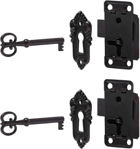 Latch Lock Cabinet Locks Antique Jewelry Box Latches Decorative Locks with Key to Storage Diary Treasure in Saudi Arabia