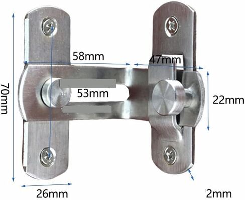 Latch Lock Stainless Latch Right Sliding Lock Locker Hardware Accessories Buckle for Household Bedroom Ornaments in Saudi Arabia