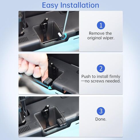 مجموعة فرشاة فوهة الباندا المكونة من قطعتين من BIQU لطابعات Bambu-Lab P1S/P1P/X1C/X1E ثلاثية الأبعاد، قم بتوصيل التشغيل، ترقية رؤوس الفرشاة المزدوجة من السيليكون لتنظيف الشعيرات in Kuwait