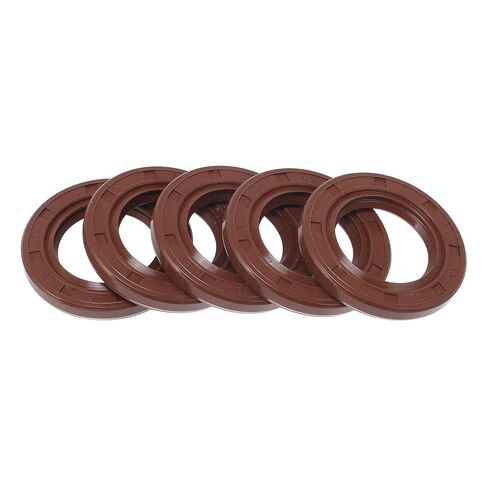 Universal Oil Seal TC Double Lip W Steel Spring Seal Ring Rotary Shaft Seal 25x40x7mm High Pressure FKM Rubber Brown 5 Pcs in Saudi Arabia
