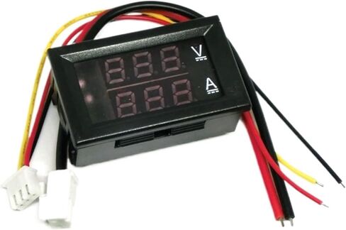 Mini Digital Voltmeter Ammeter DC 100V 10A Panel Amp Volt Voltage Current Meter Tester Detector 0.56" Dual LED Display(10a Red Blue) in Saudi Arabia